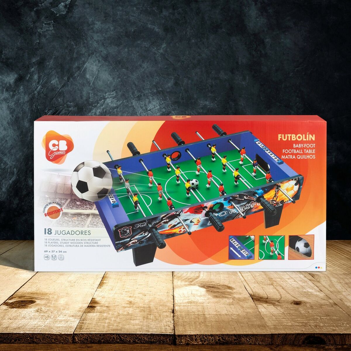 Futbolín de Sobremesa CB Games 69 x 24 x 37 cm (2 Unidades)