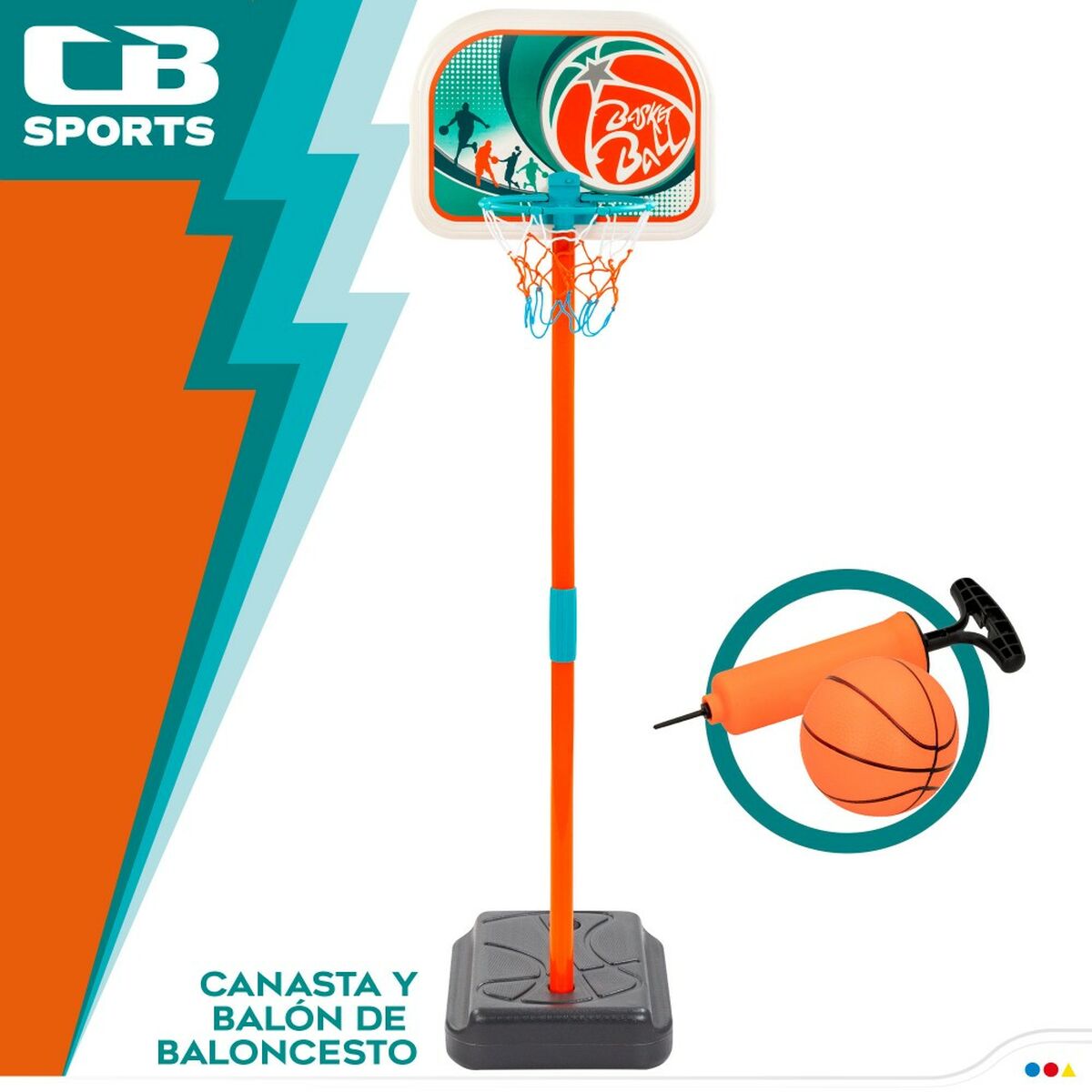 Canasta de Baloncesto Colorbaby 33 x 106 x 29 cm (4 Unidades)