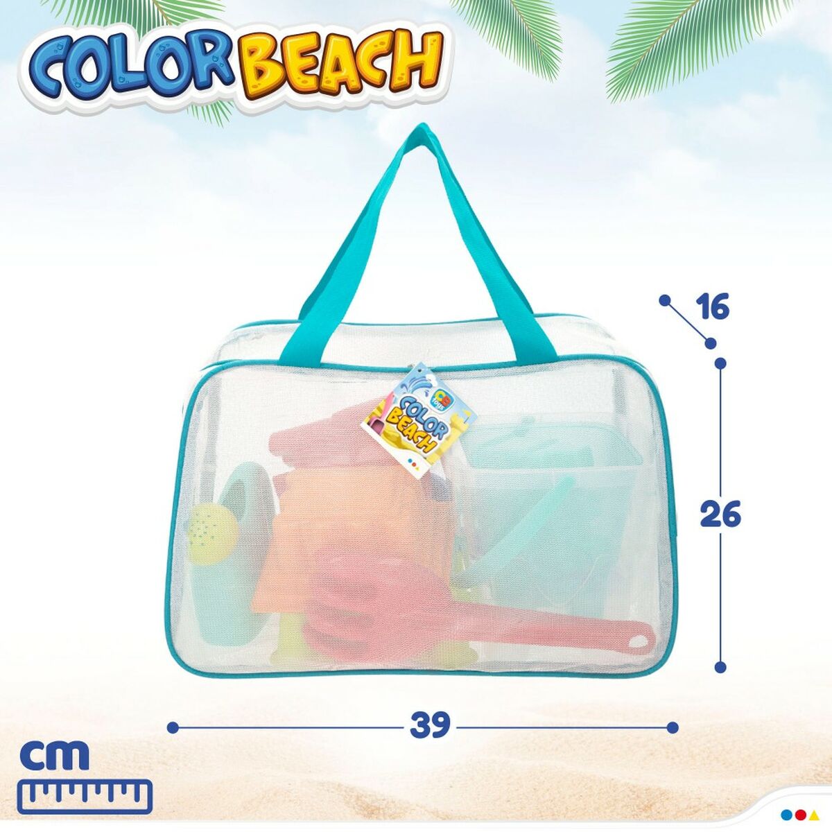 Set de Juguetes de Playa Colorbaby Polipropileno (12 Unidades)