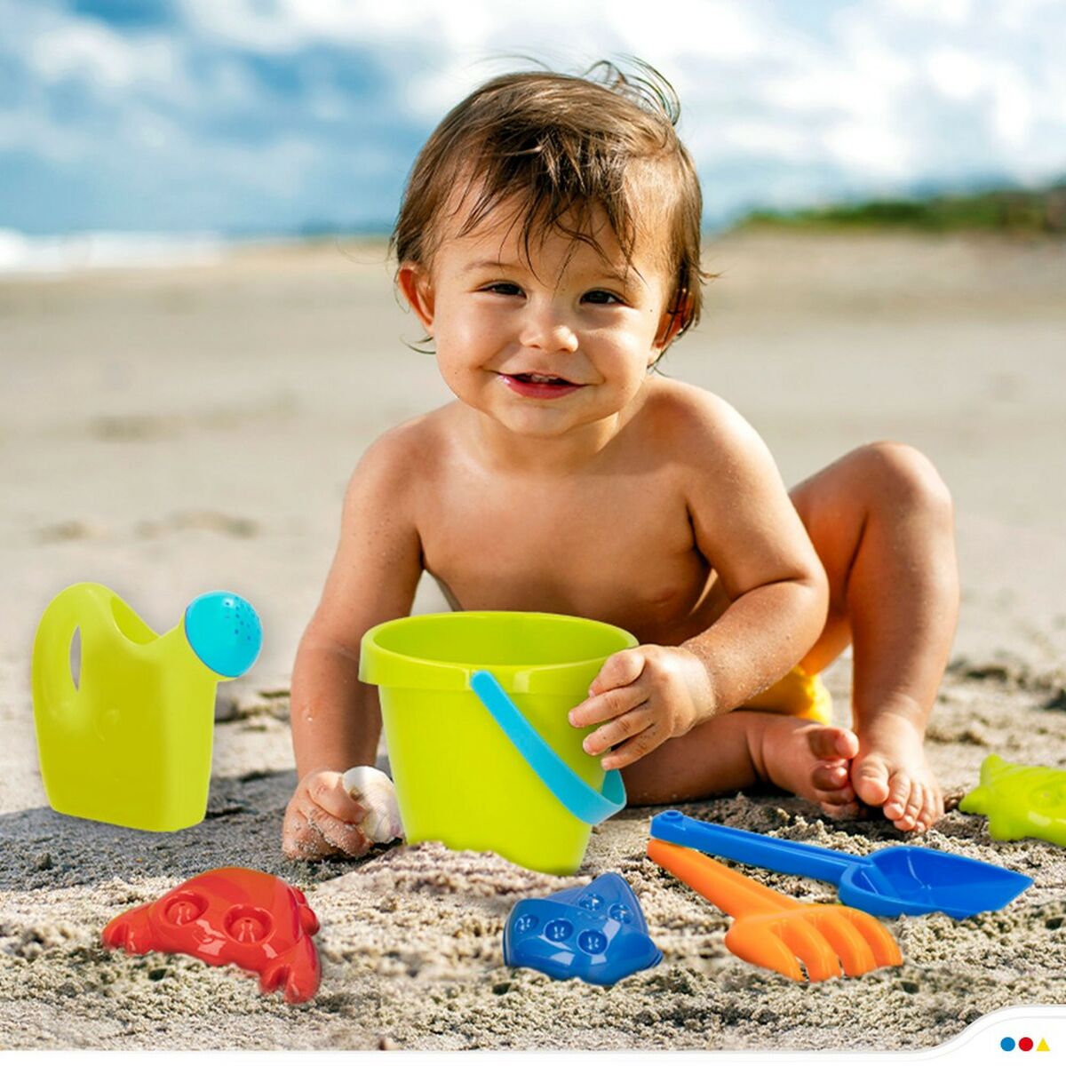 Set de Juguetes de Playa Colorbaby Polipropileno (18 Unidades)
