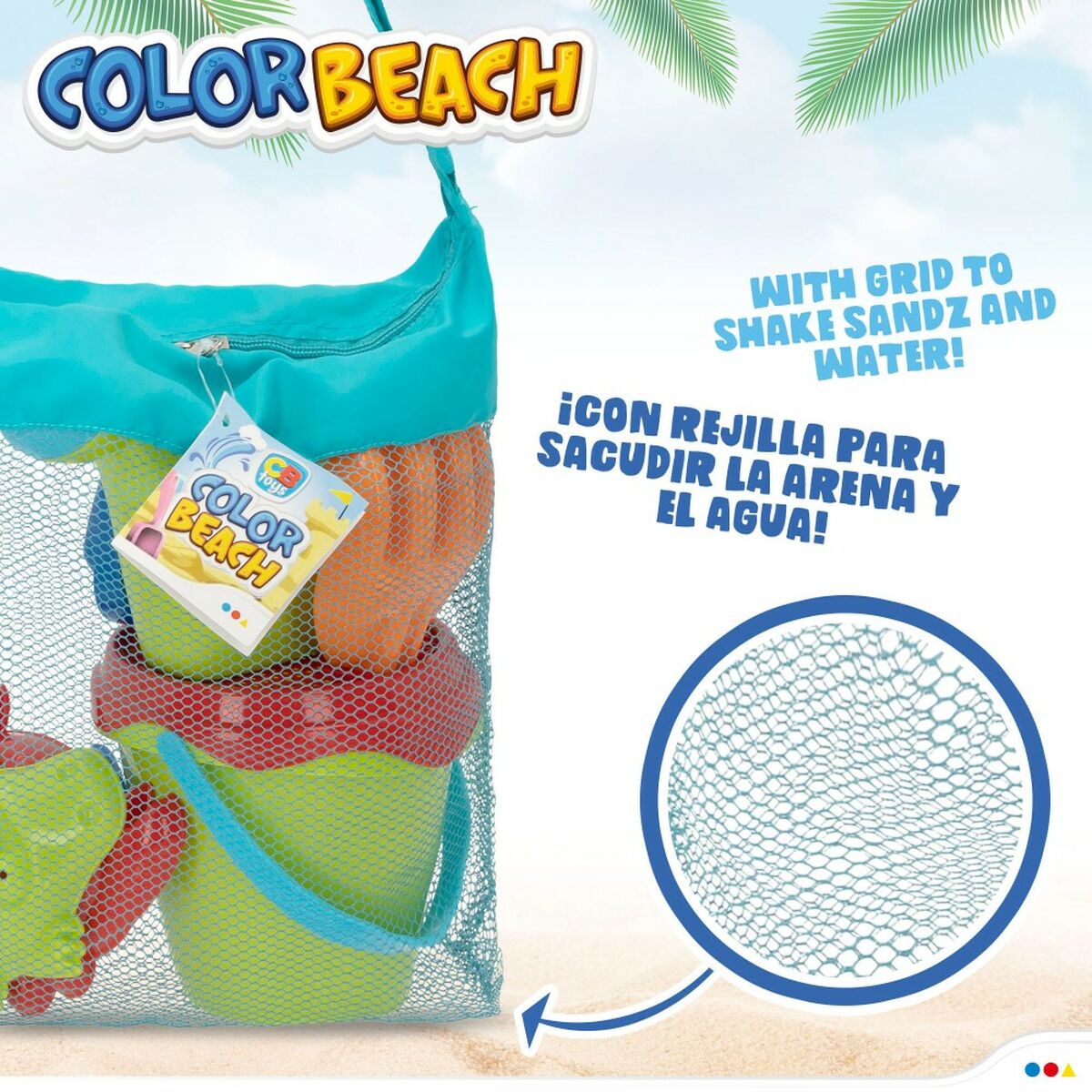 Set de Juguetes de Playa Colorbaby Polipropileno (18 Unidades)