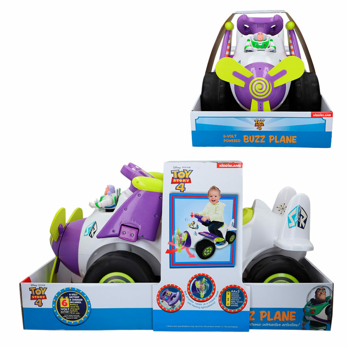 Coche Eléctrico para Niños Toy Story Batería Avioneta 6 V