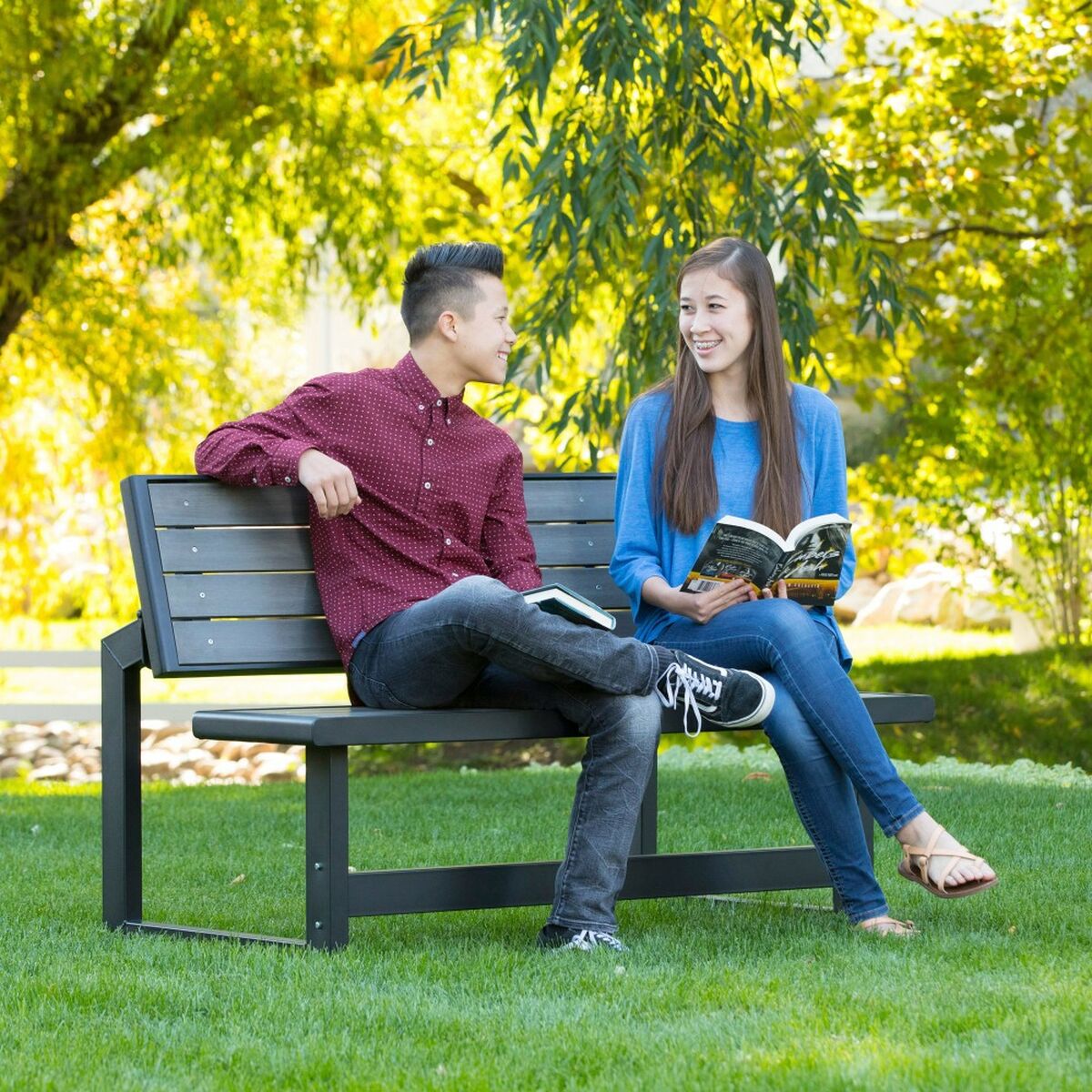 Banco con Respaldo Lifetime Mesa Gris Convertible