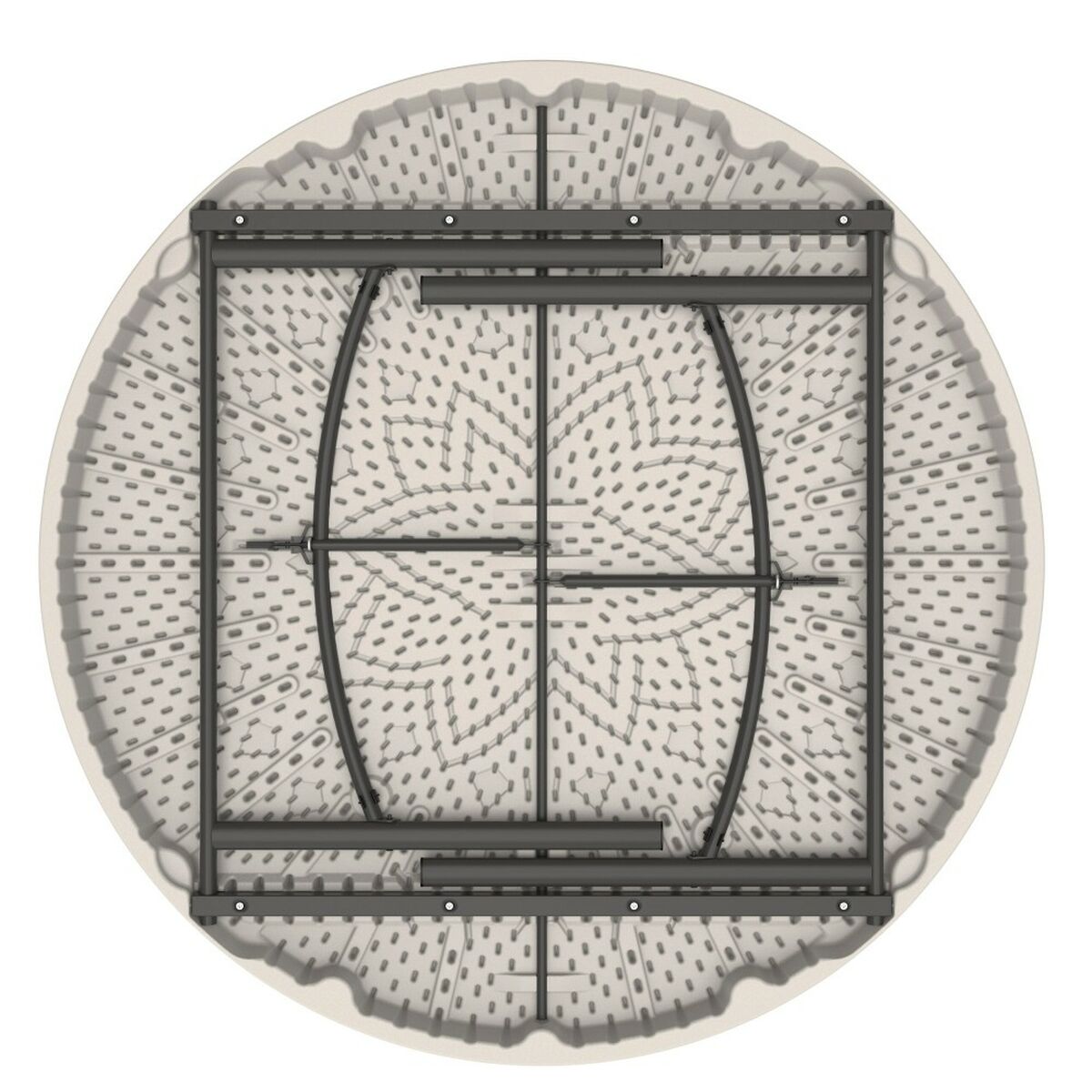 Mesa auxiliar Lifetime Crema 152 x 74 x 152 cm Acero Plástico