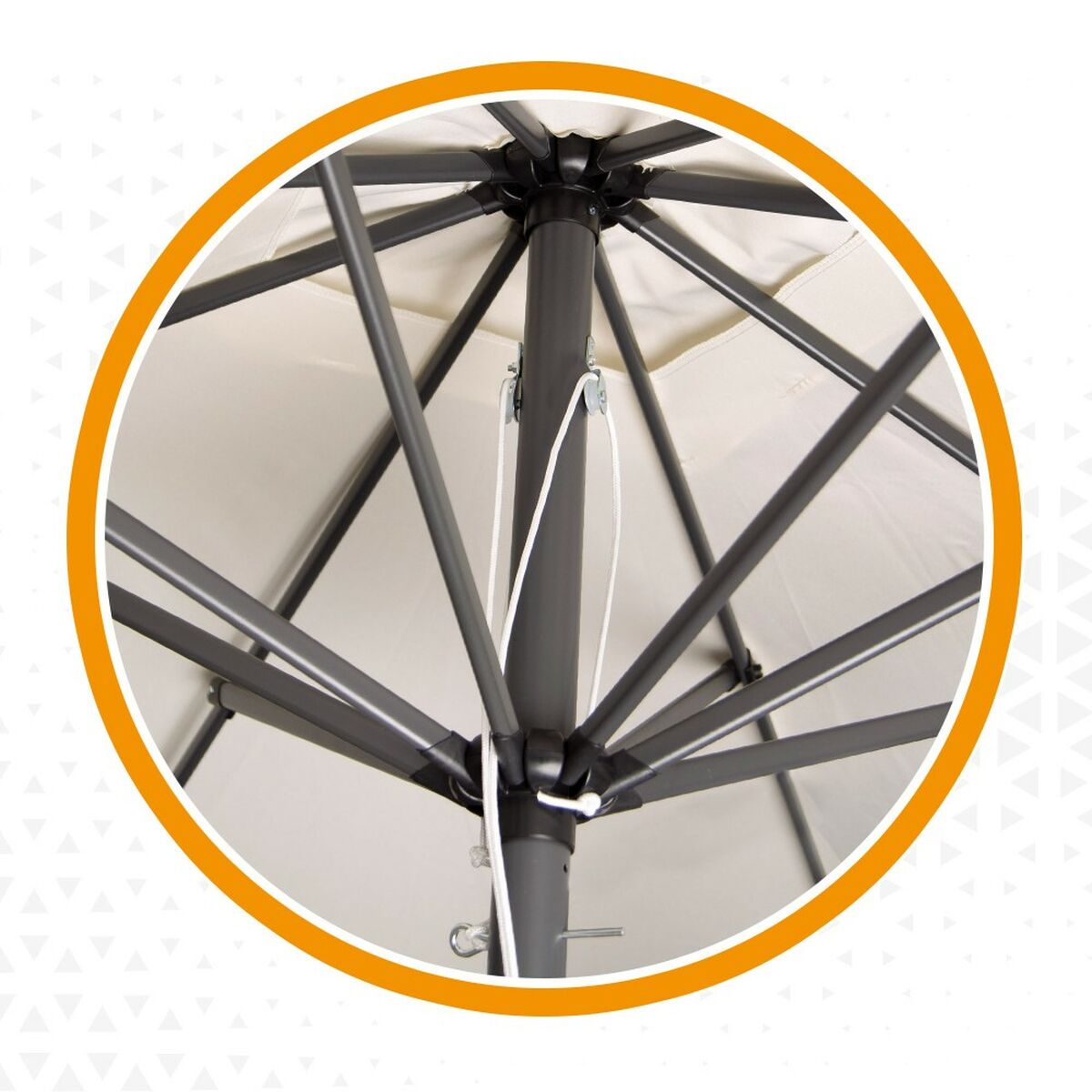 Sombrilla Aktive Crema 270 x 261 x 270 cm