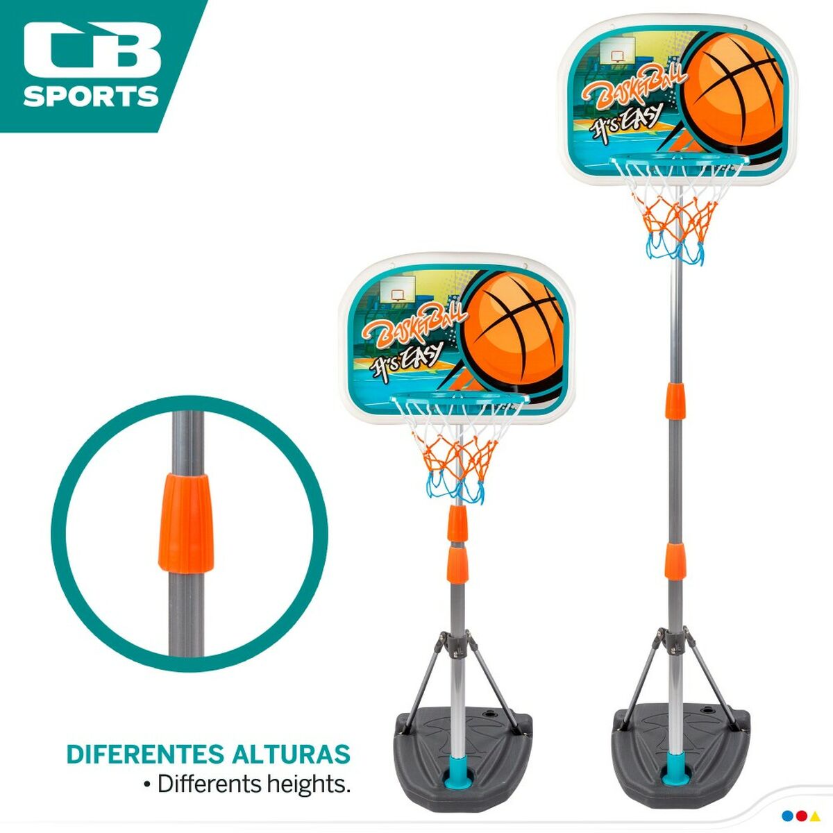 Canasta de Baloncesto Colorbaby 46,5 x 165 x 40 cm (2 Unidades)