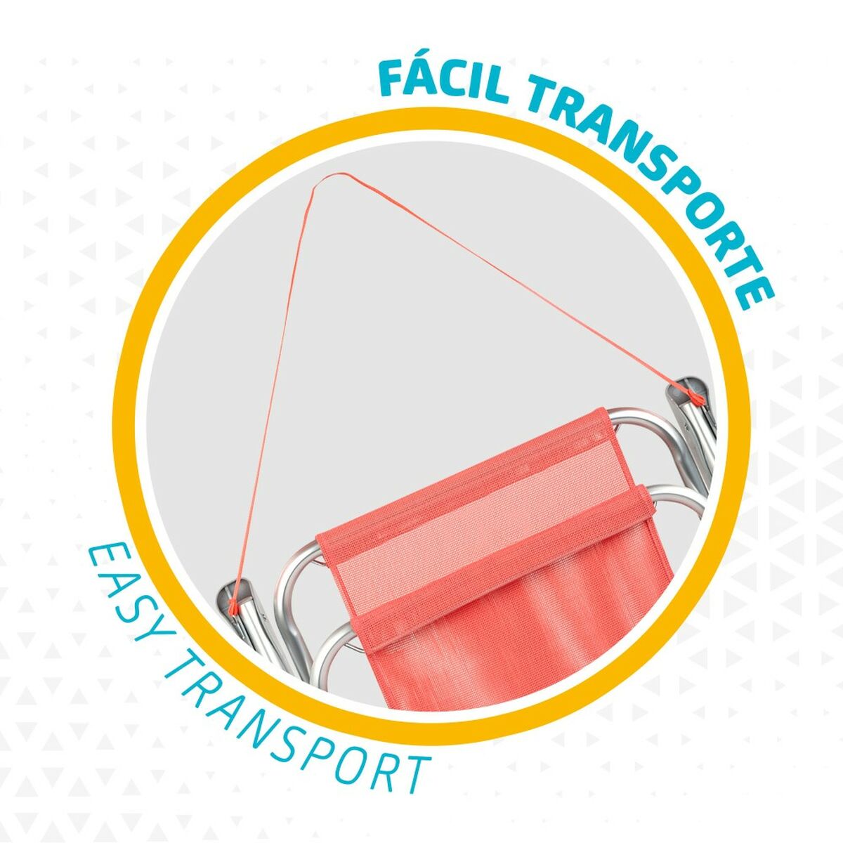 Silla Plegable Aktive Flamingo Coral 44 x 76 x 45 cm (4 Unidades)