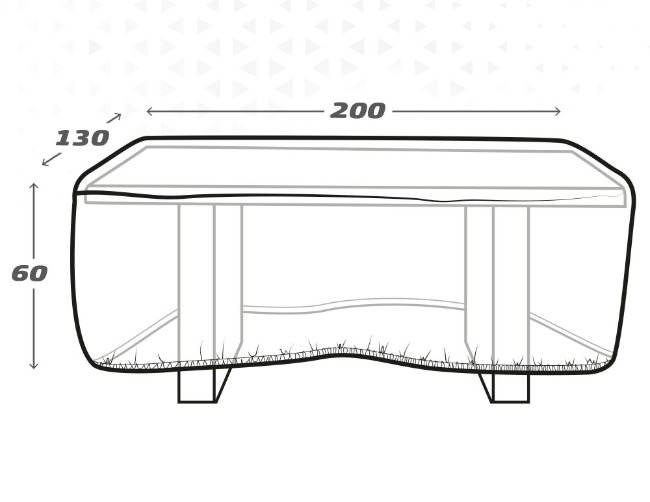 Funda Protectora Aktive Mesas Polietileno 200 x 60 x 130 cm (6 Unidades)