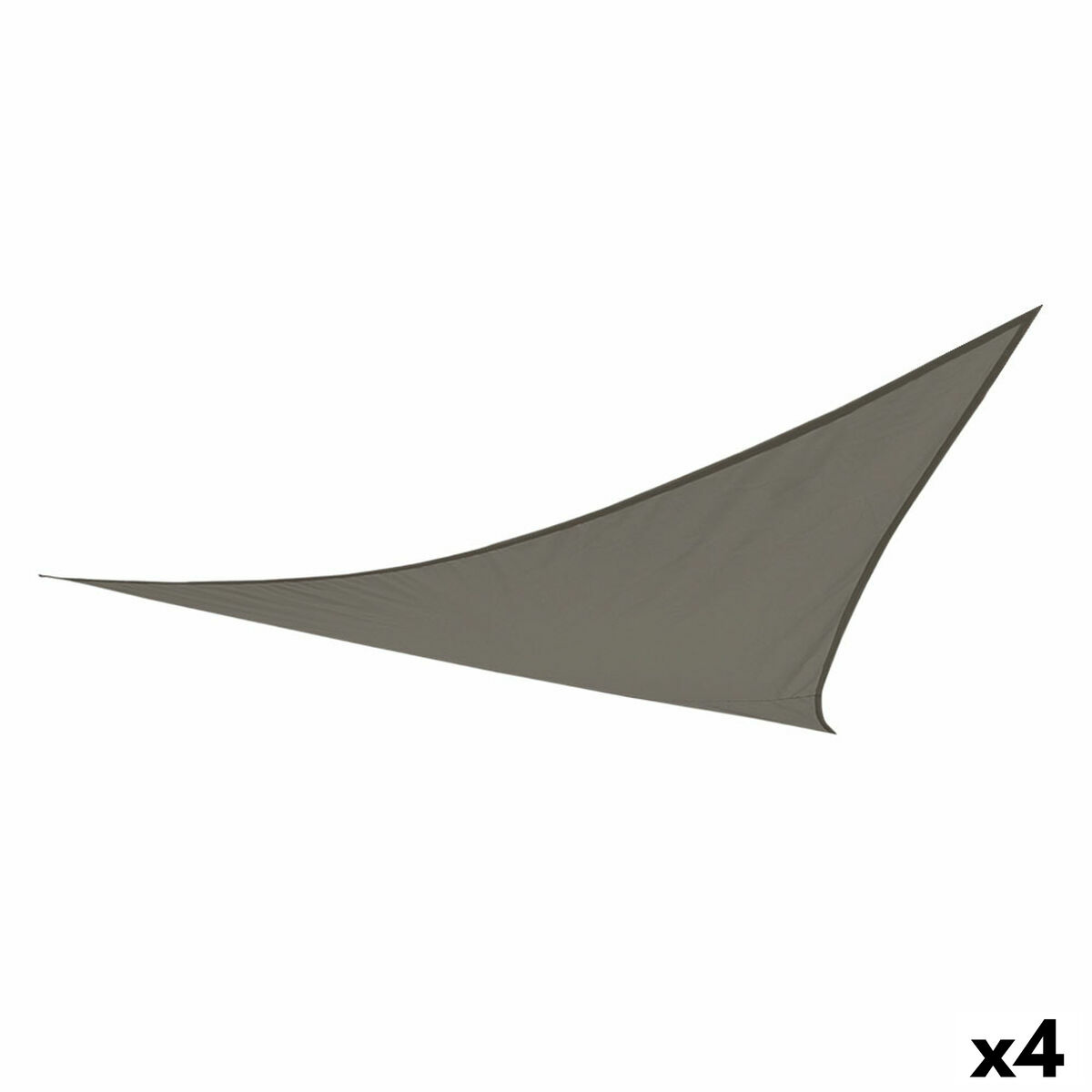 Vela de sombra Aktive Gris 500 x 0,5 x 500 cm Triangular (4 Unidades)