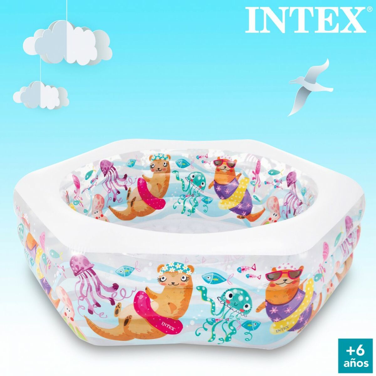 Piscina Hinchable Intex Acuario 510 L 191 x 61 x 178 cm (3 Unidades)