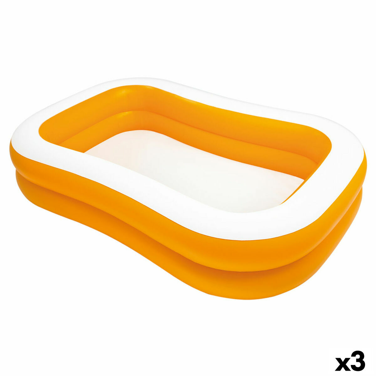 Piscina Hinchable Intex Mandarin Naranja 600 L 229 x 48 x 152 cm (3 Unidades)