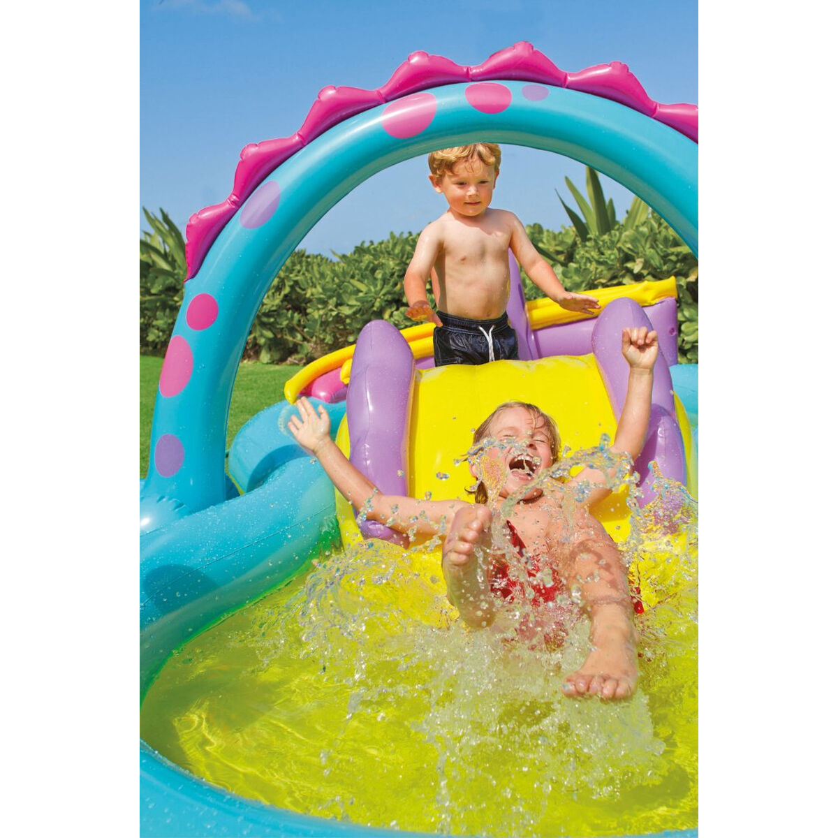 Piscina Hinchable para Niños Intex   Dinosaurios Parque de juegos 302 x 112 x 229 cm 280 L