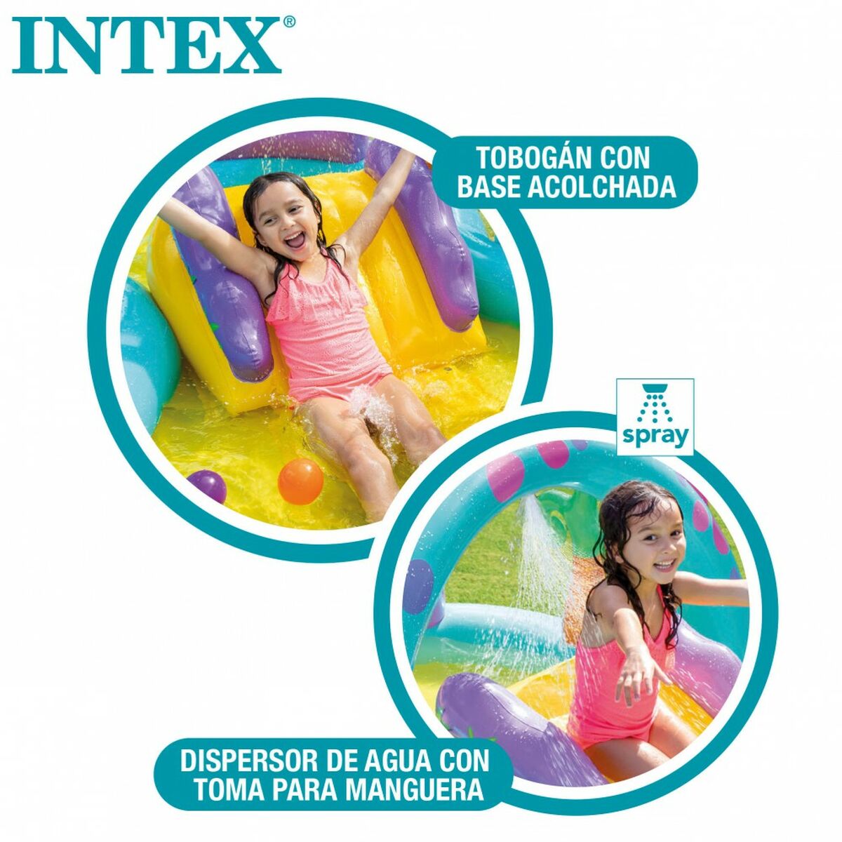 Piscina Hinchable para Niños Intex   Dinosaurios Parque de juegos 302 x 112 x 229 cm 280 L