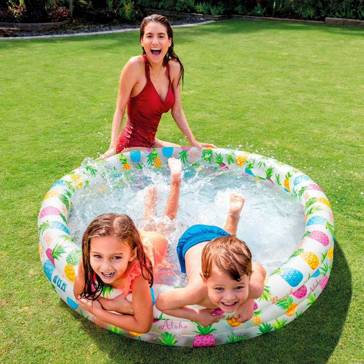 Piscina Hinchable para Niños Intex Piñas Aros 248 L 132 x 28 x 132 cm (12 Unidades)