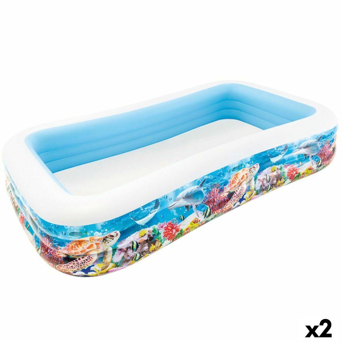 Piscina Hinchable para Niños Intex Tropical 1020 L 305 x 56 x 183 cm (2 Unidades)