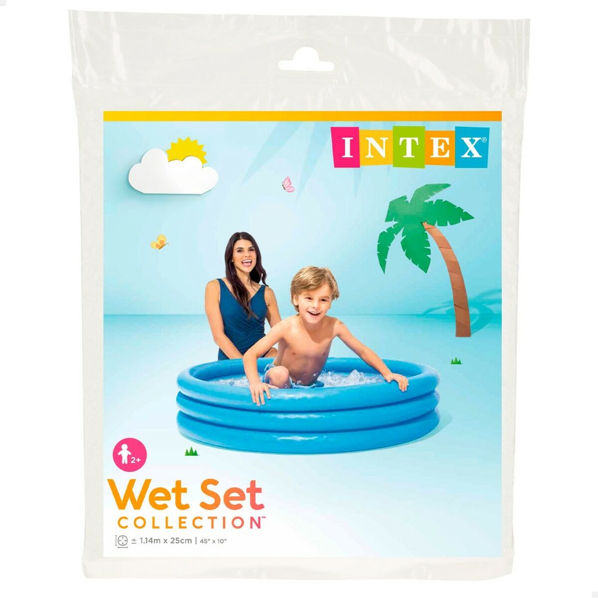 Piscina Hinchable para Niños Intex Azul Aros 156 L 114 x 25 cm (12 Unidades)