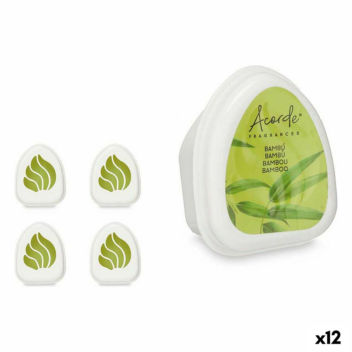 Set de Ambientadores Acorde Bambú 50 g (12 Unidades)