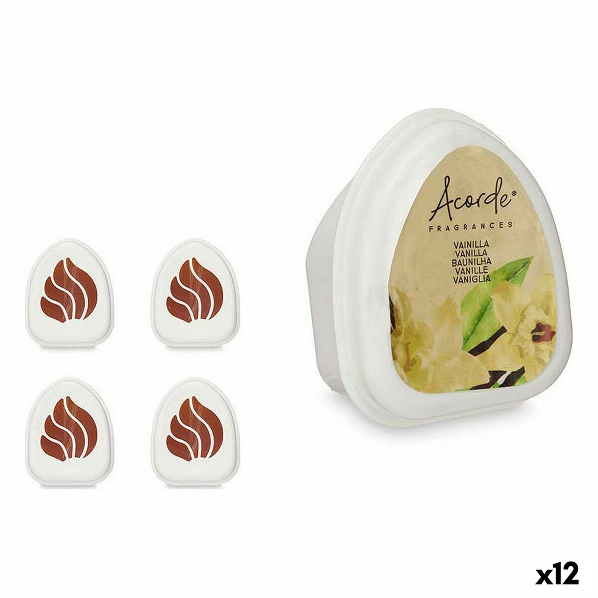 Set de Ambientadores Acorde Vainilla 50 g (12 Unidades)