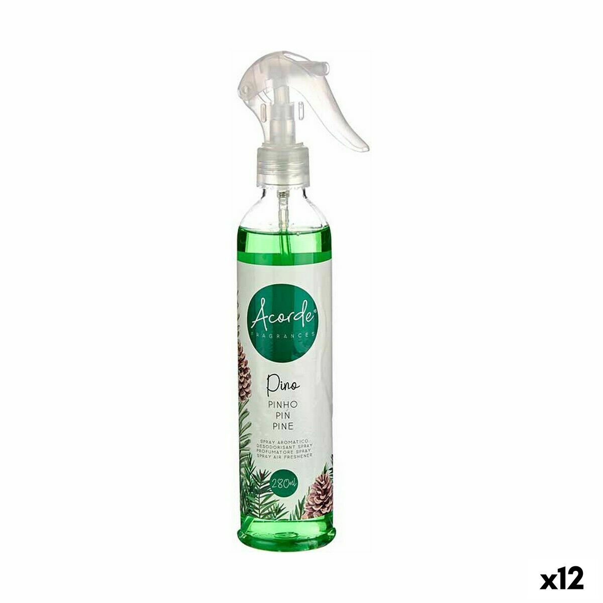 Spray Ambientador Acorde Pino 280 ml (12 Unidades)