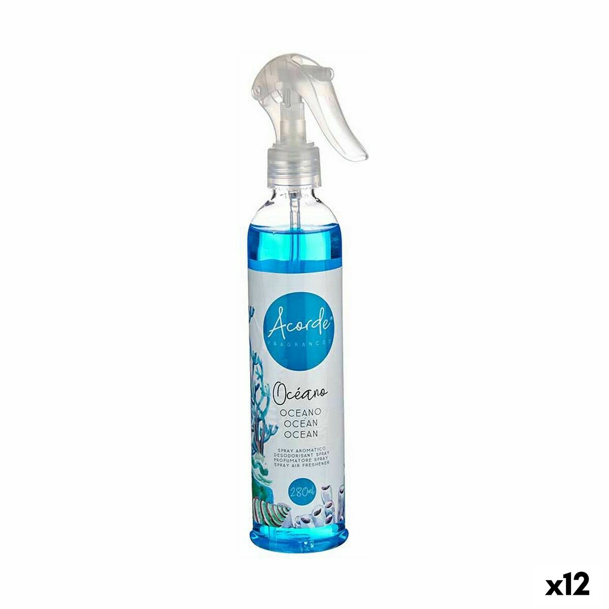 Spray Ambientador Acorde Océano 280 ml (12 Unidades)