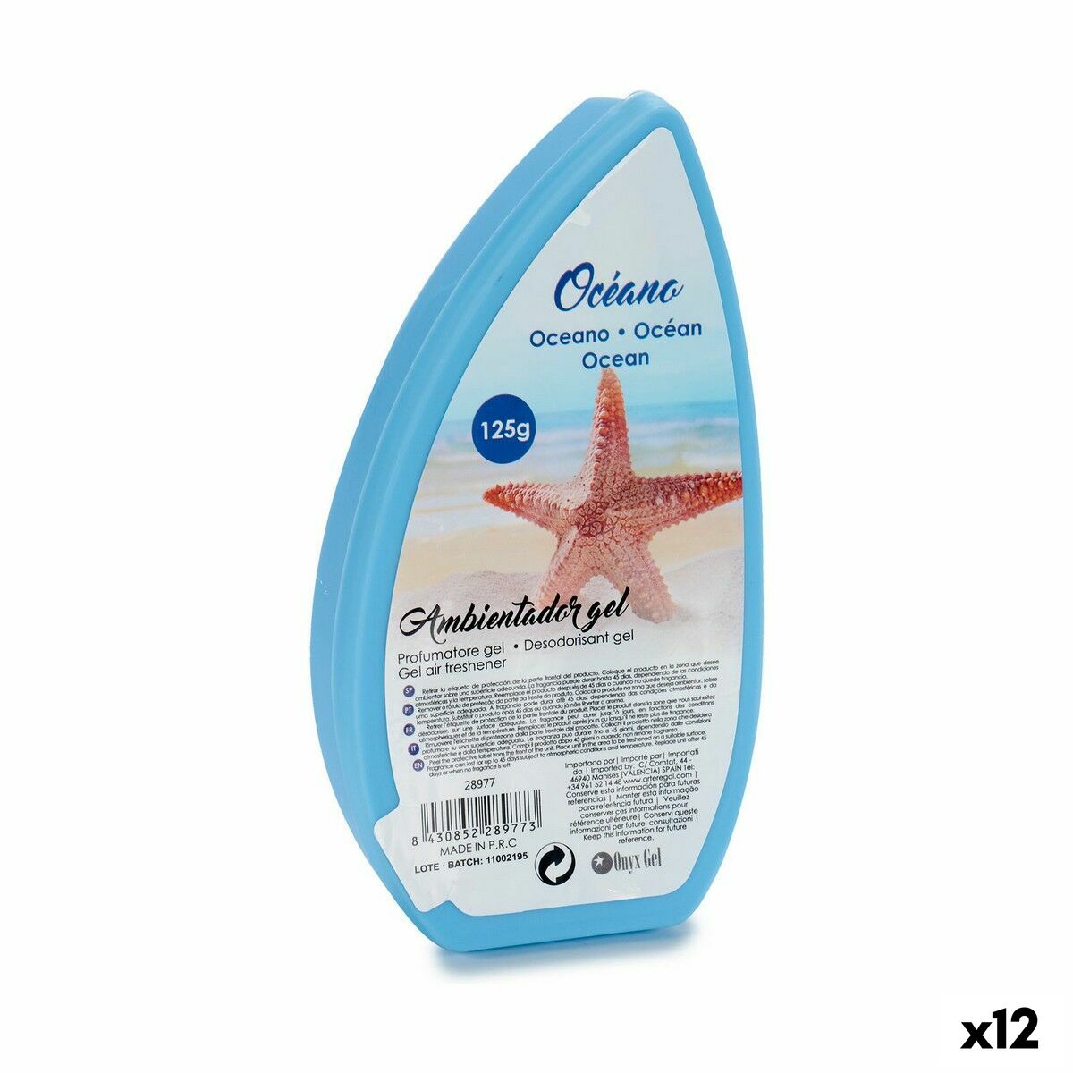 Ambientador Acorde Océano 125 g Gel (12 Unidades)