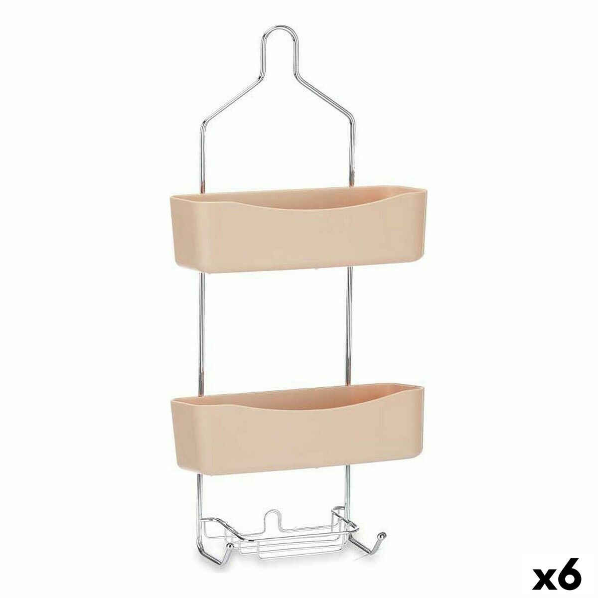 Estantería de Baño Berilo Beige Metal Plástico 28 x 60 x 14 cm (6 Unidades)