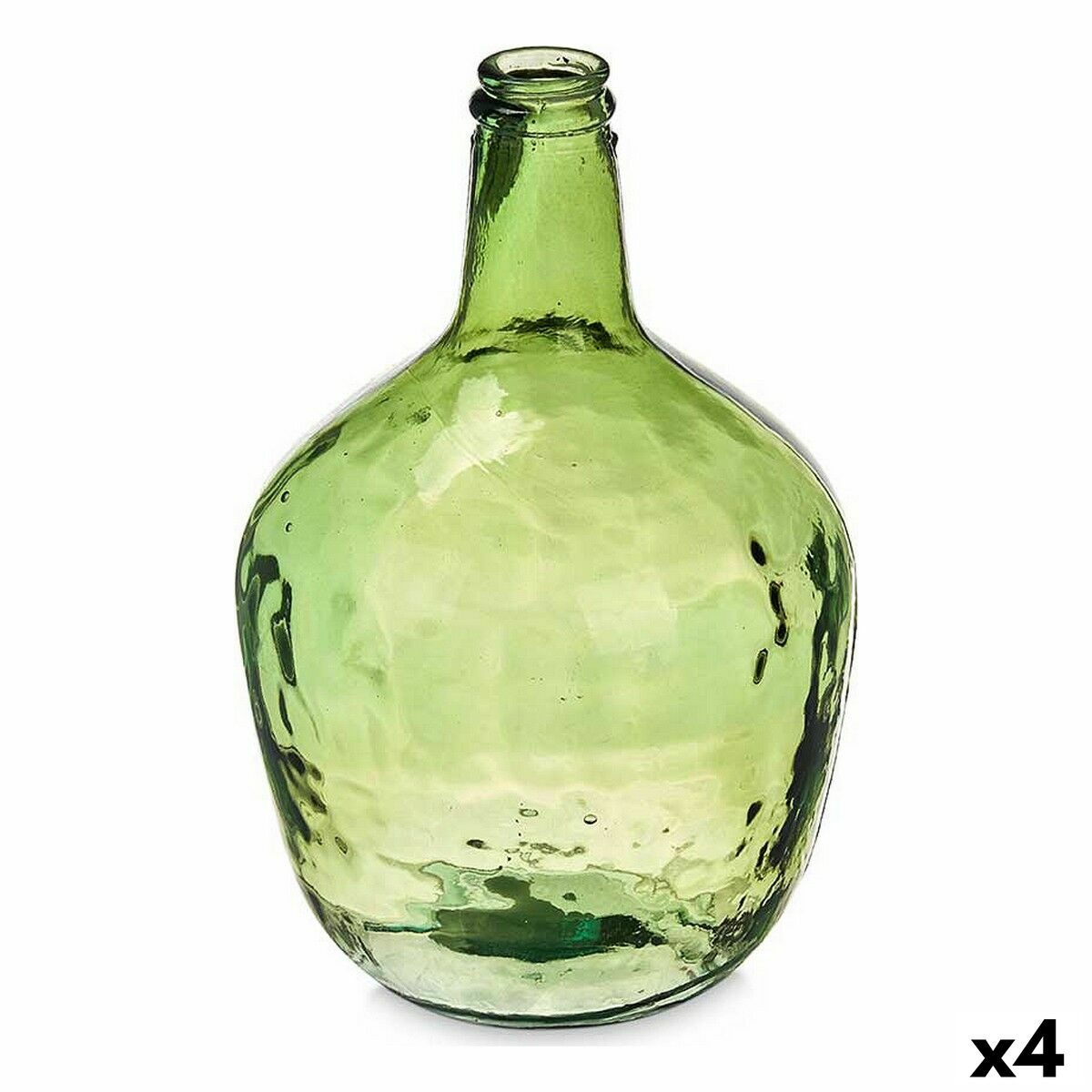 Botella decorativa Gift Decor Verde Liso 4 L 17 x 29 x 17 cm Decoración (4 Unidades)