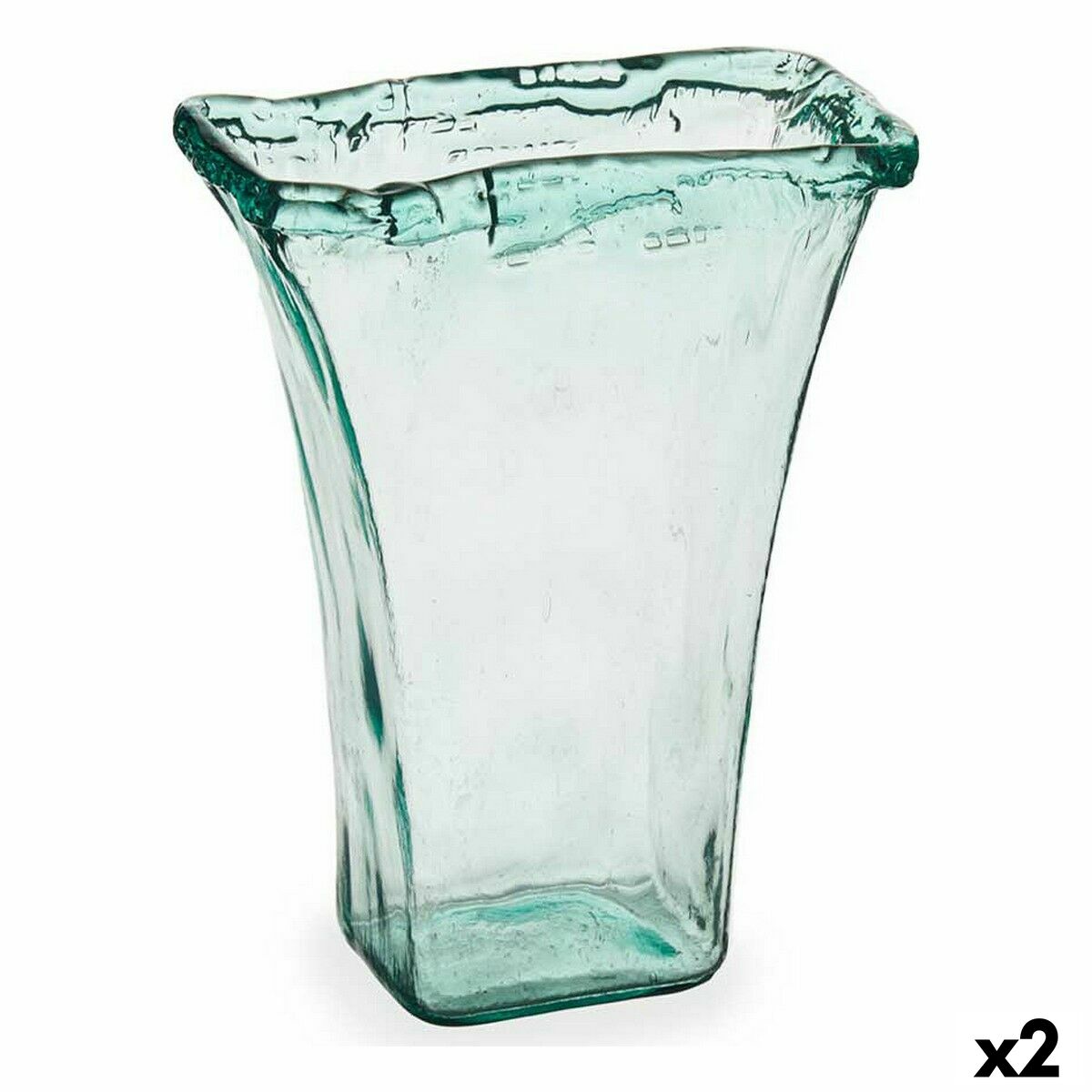 Jarrón Gift Decor Transparente Cristal Cristal reciclado 27 x 34,5 x 14 cm (2 Unidades)
