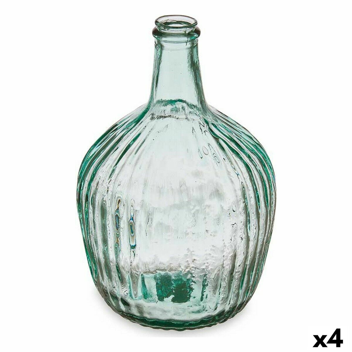 Botella decorativa Gift Decor Transparente Rayas 4 L 19 x 30 x 19 cm 16 x 29,5 x 16 cm Decoración (4 Unidades)