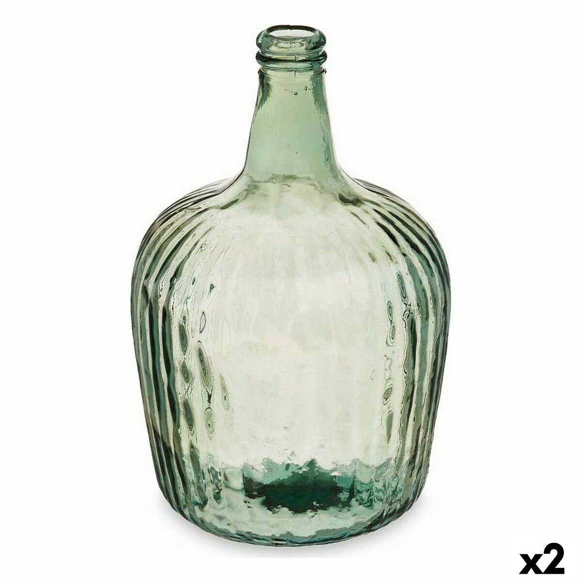 Botella decorativa Gift Decor Champagne Rayas 8 L 22 x 37,5 x 22 cm Decoración (2 Unidades)