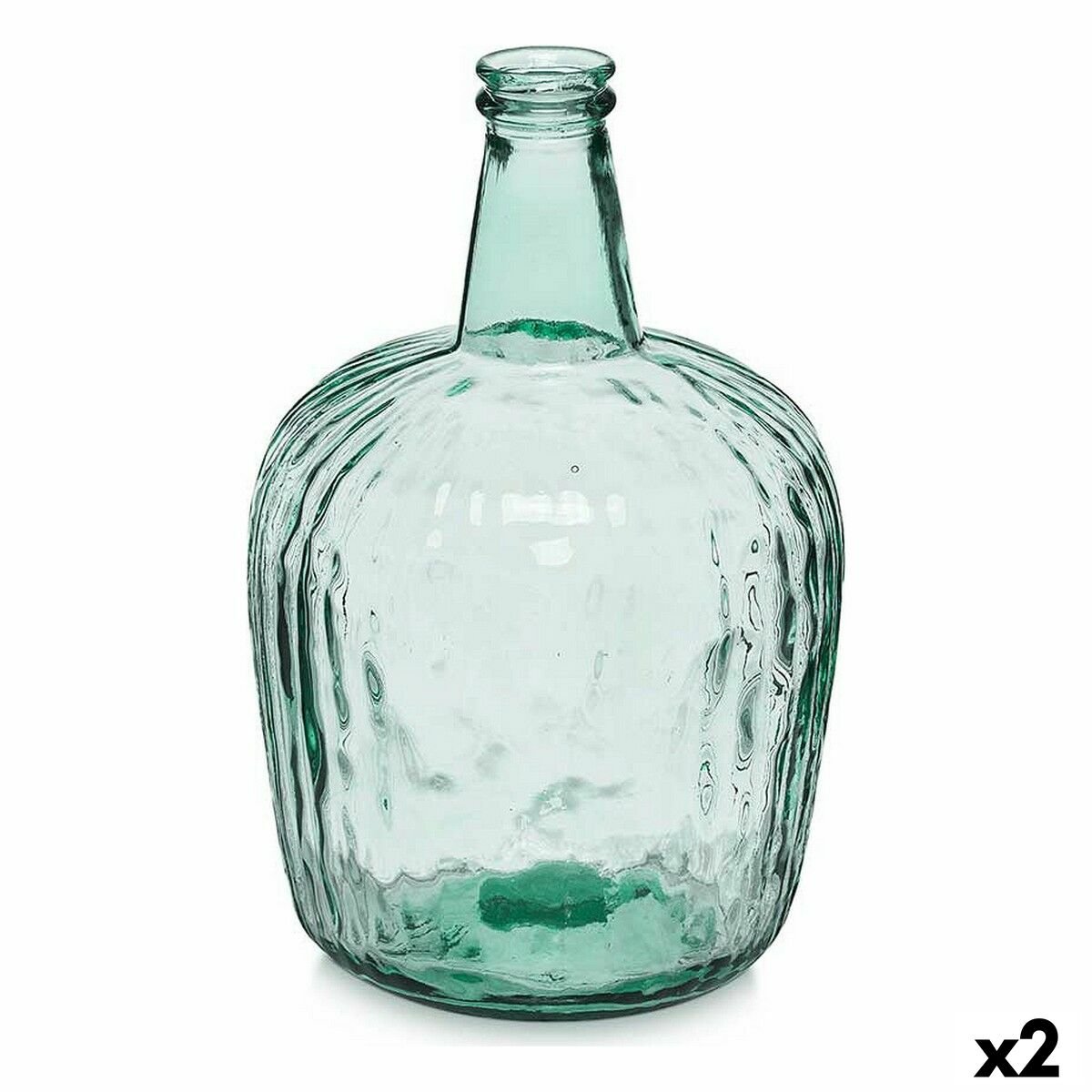 Botella decorativa Gift Decor Transparente Rayas 8 L 14 x 44 x 13 cm 20 x 37,5 x 20 cm Decoración (2 Unidades)