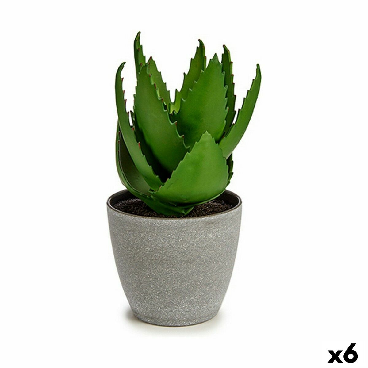 Planta Decorativa Ibergarden Plástico Aloe Vera 15 x 23,5 x 15 cm (6 Unidades)
