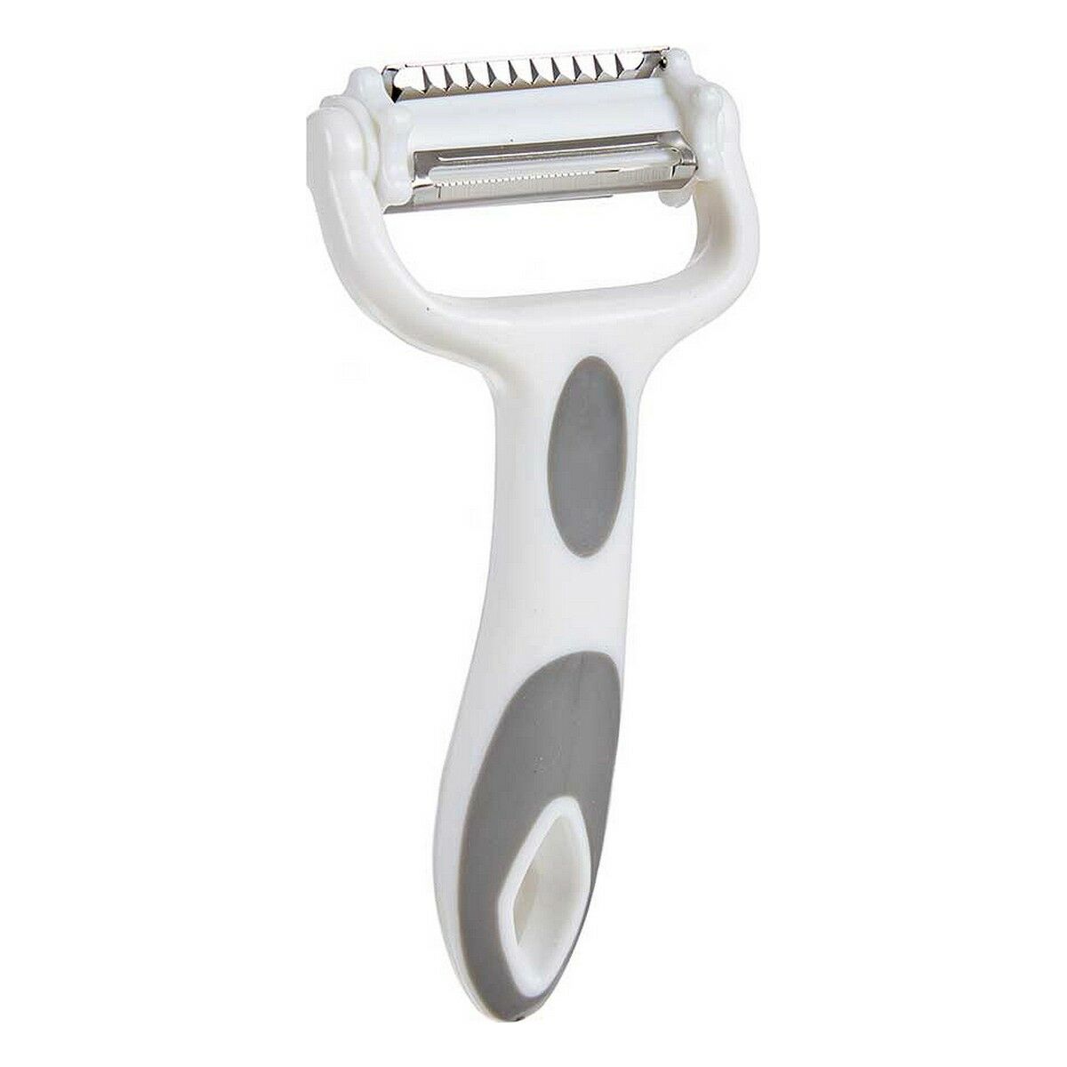 Pelador Kinvara Blanco Gris Acero Inoxidable Polipropileno TPR 12 x 3 x 22 cm 3 en 1 (12 Unidades)