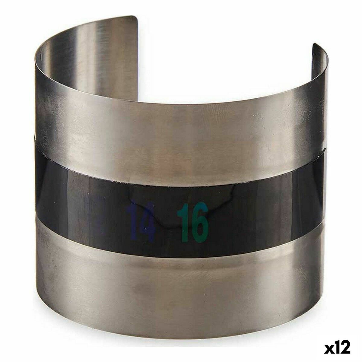 Termómetro para Vino Kinvara Negro Plateado Plata Acero Inoxidable (12 Unidades)