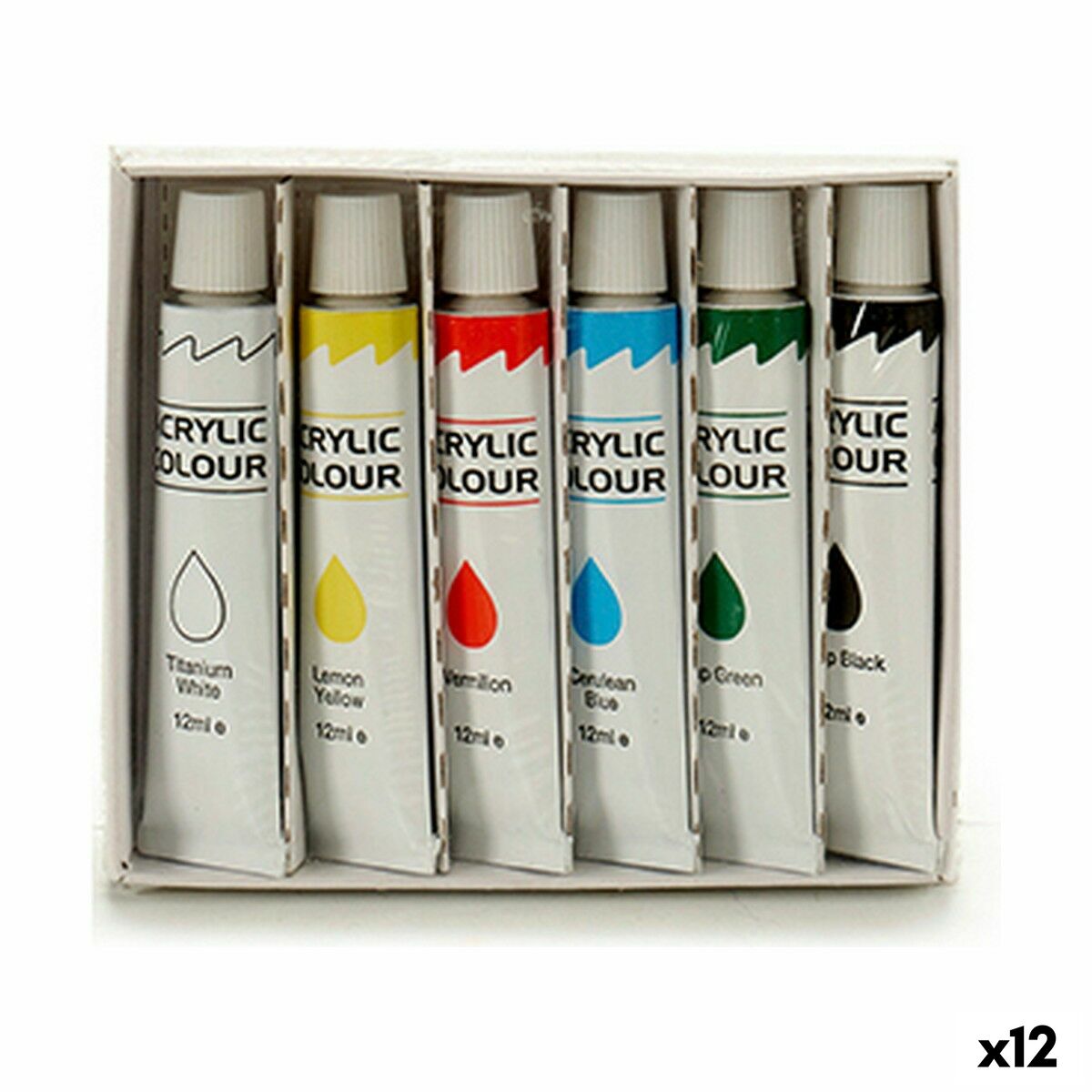 Set de pintura Pincello Multicolor 12 ml Pintura acrílica (12 Unidades)