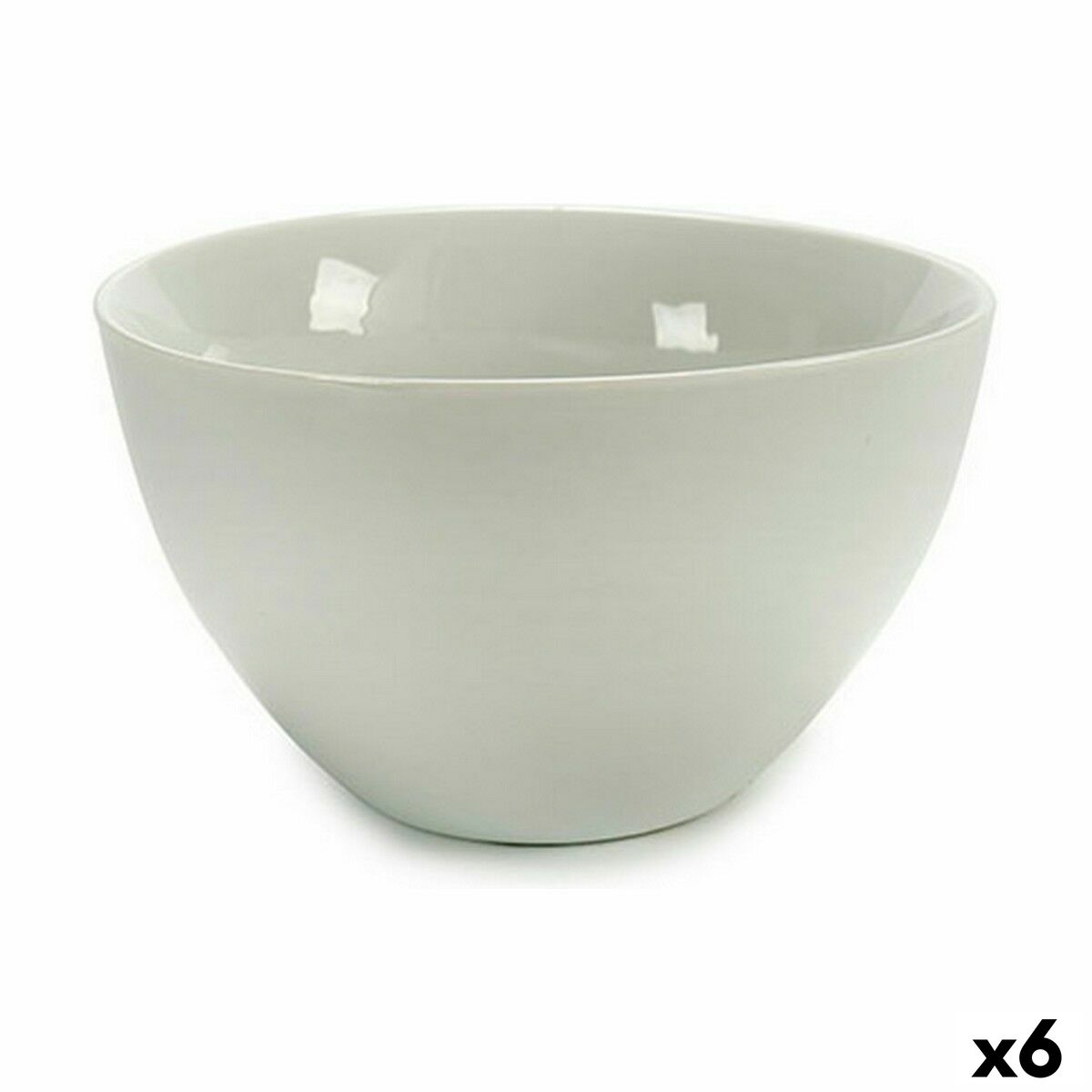 Bol para Aperitivos Blanco Porcelana 600 ml 13 x 7,2 x 13 cm (6 Unidades)