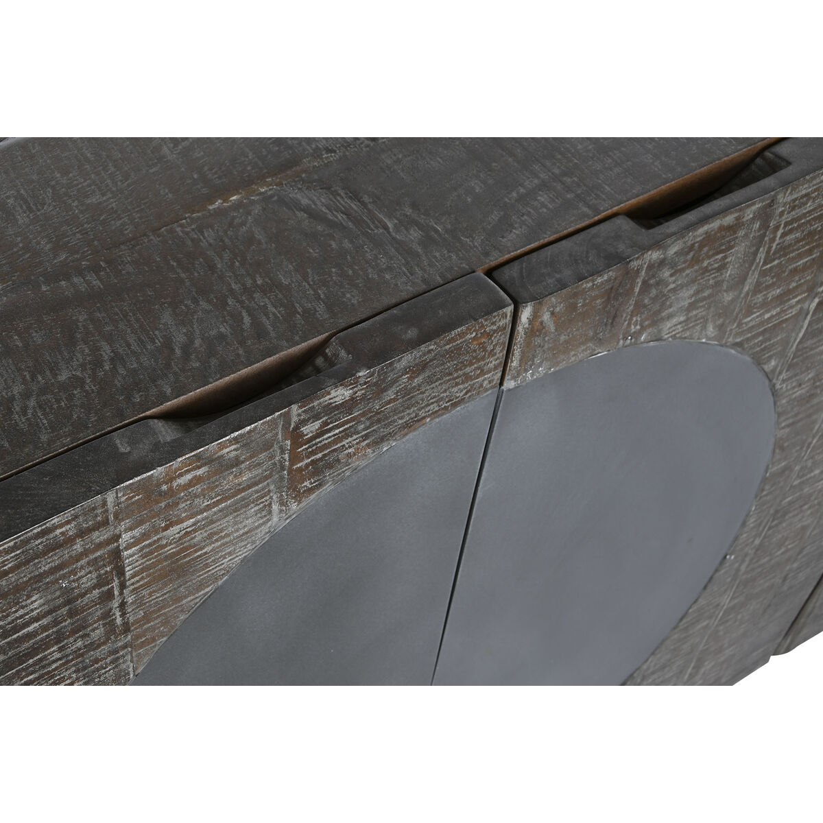 Aparador DKD Home Decor Marrón oscuro Gris oscuro Metal Madera de mango 180 x 40 x 80 cm