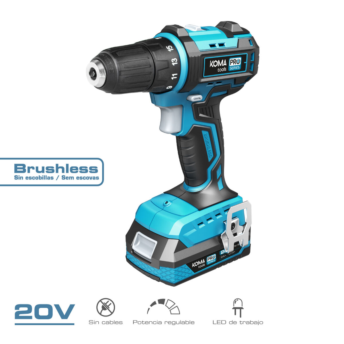 Taladro atornillador Koma Tools Pro Series