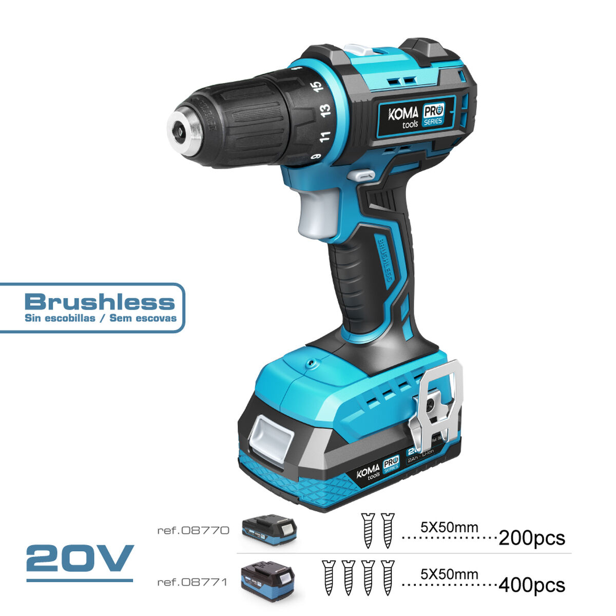 Taladro atornillador Koma Tools Pro Series