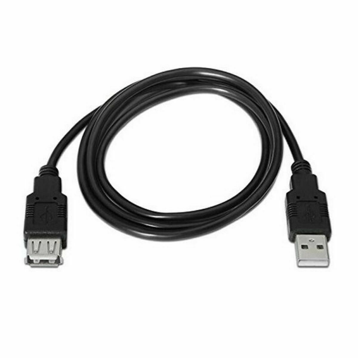 Cable alargador TooQ FS20200M-B 1,8 m USB Negro 1,8 m