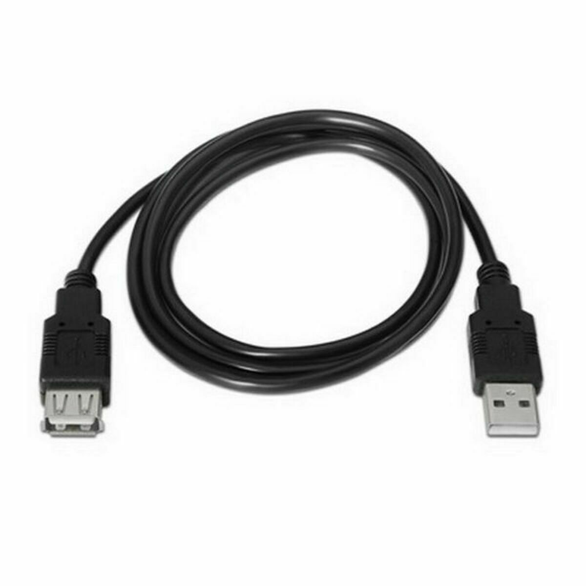 Cable alargador TooQ FS20200M-B 1,8 m USB Negro 1,8 m
