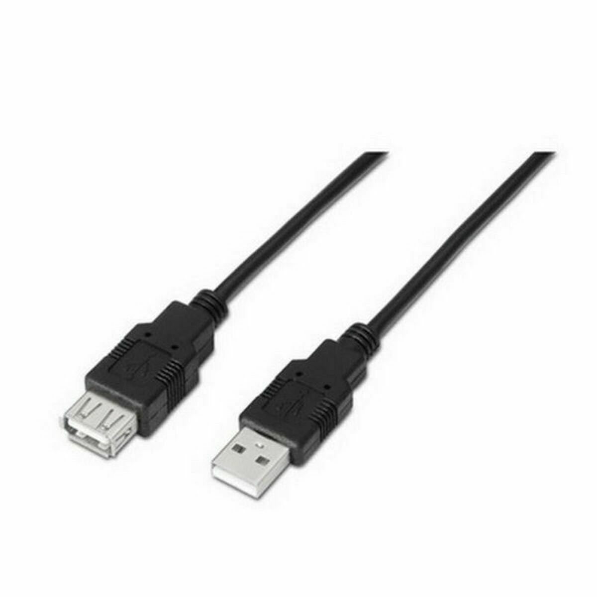 Cable alargador TooQ FS20200M-B 1,8 m USB Negro 1,8 m