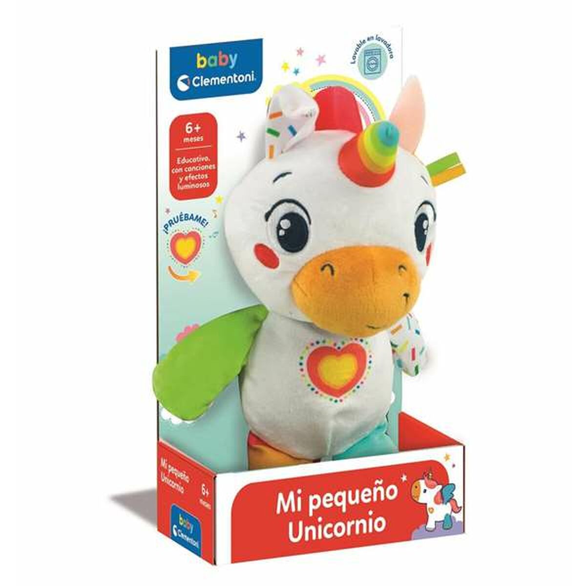Peluche Musical Clementoni Unicornio 17,5 x 27,5 x 8 cm