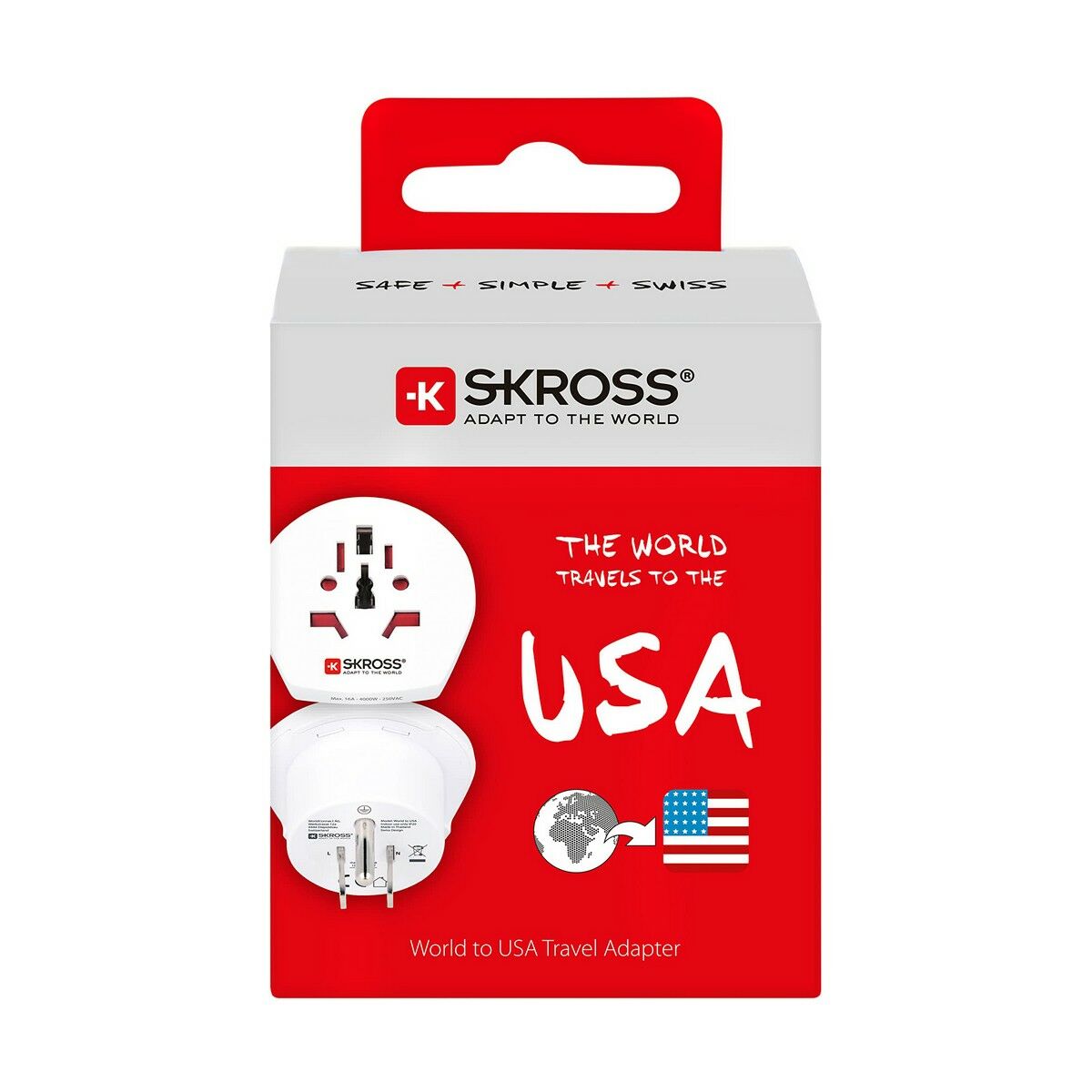 Adaptador de Corriente Skross 1.500221-E Estados Unidos Internacional