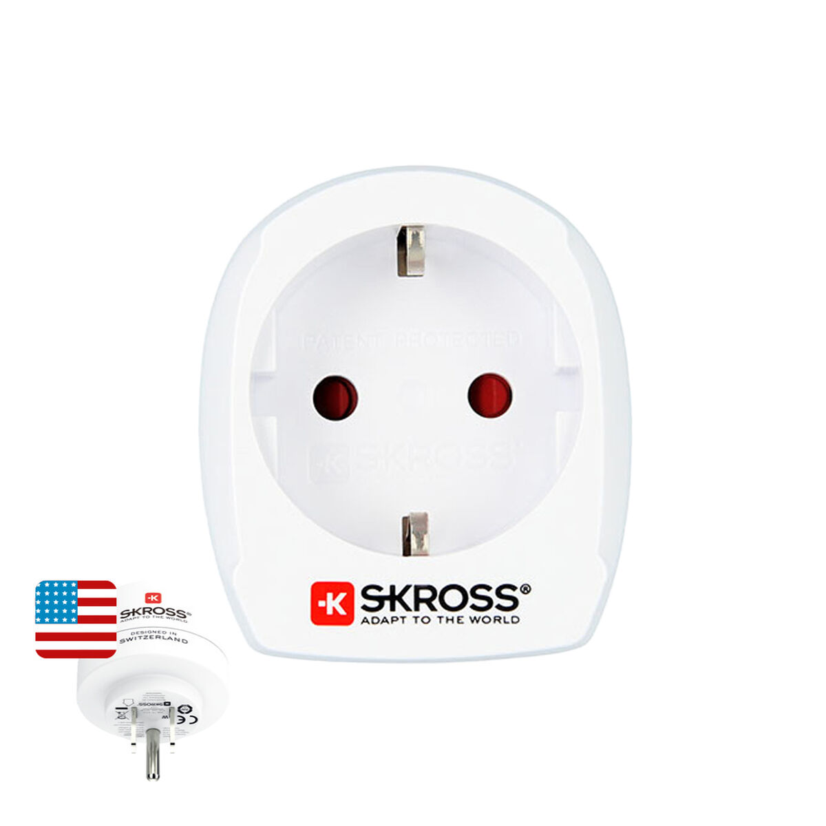 Adaptador de Corriente Skross 1500203-E Europeo Estados Unidos