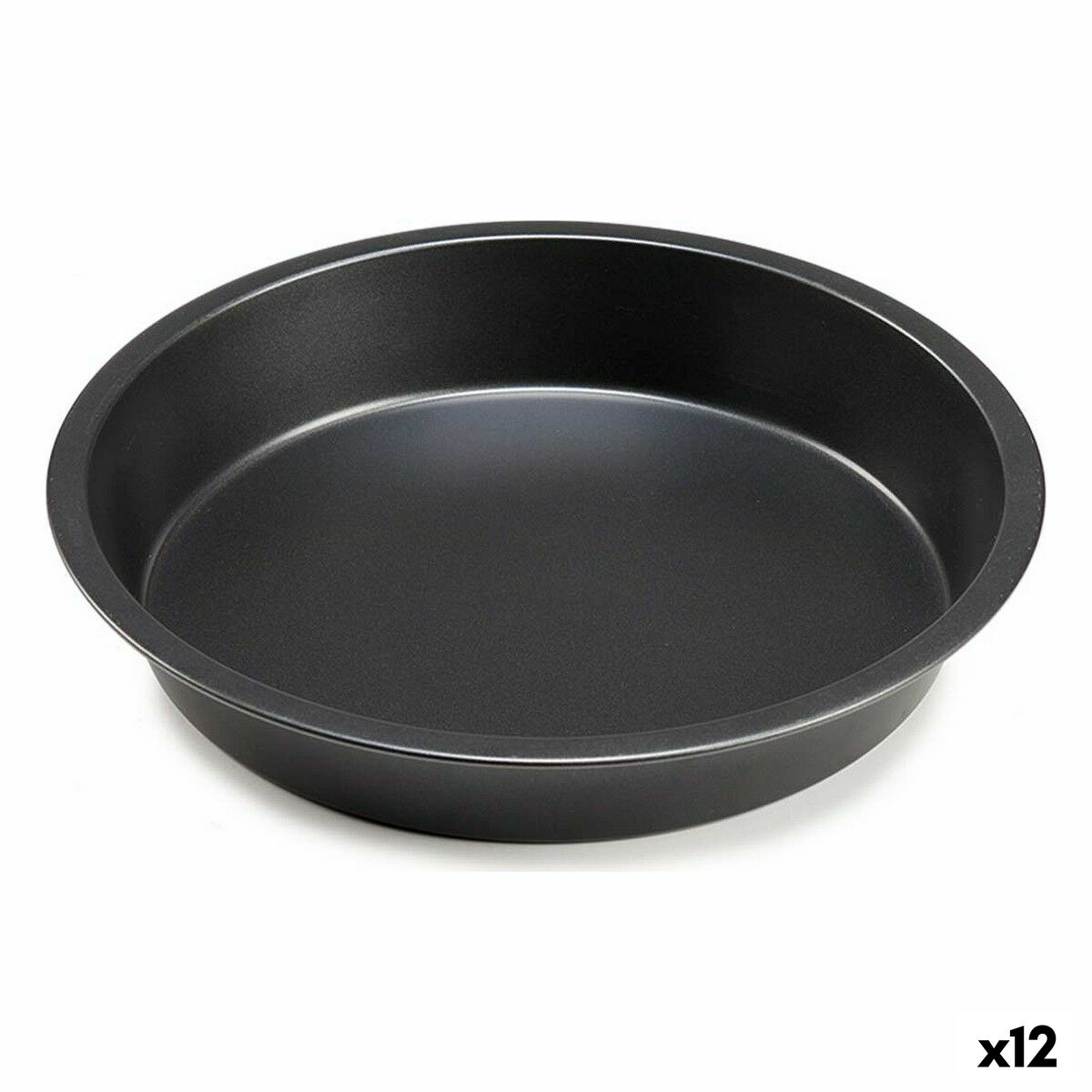 Molde para Horno Kinvara Gris oscuro Metal Ø 28 cm 28 x 4,2 x 28 cm (12 Unidades)