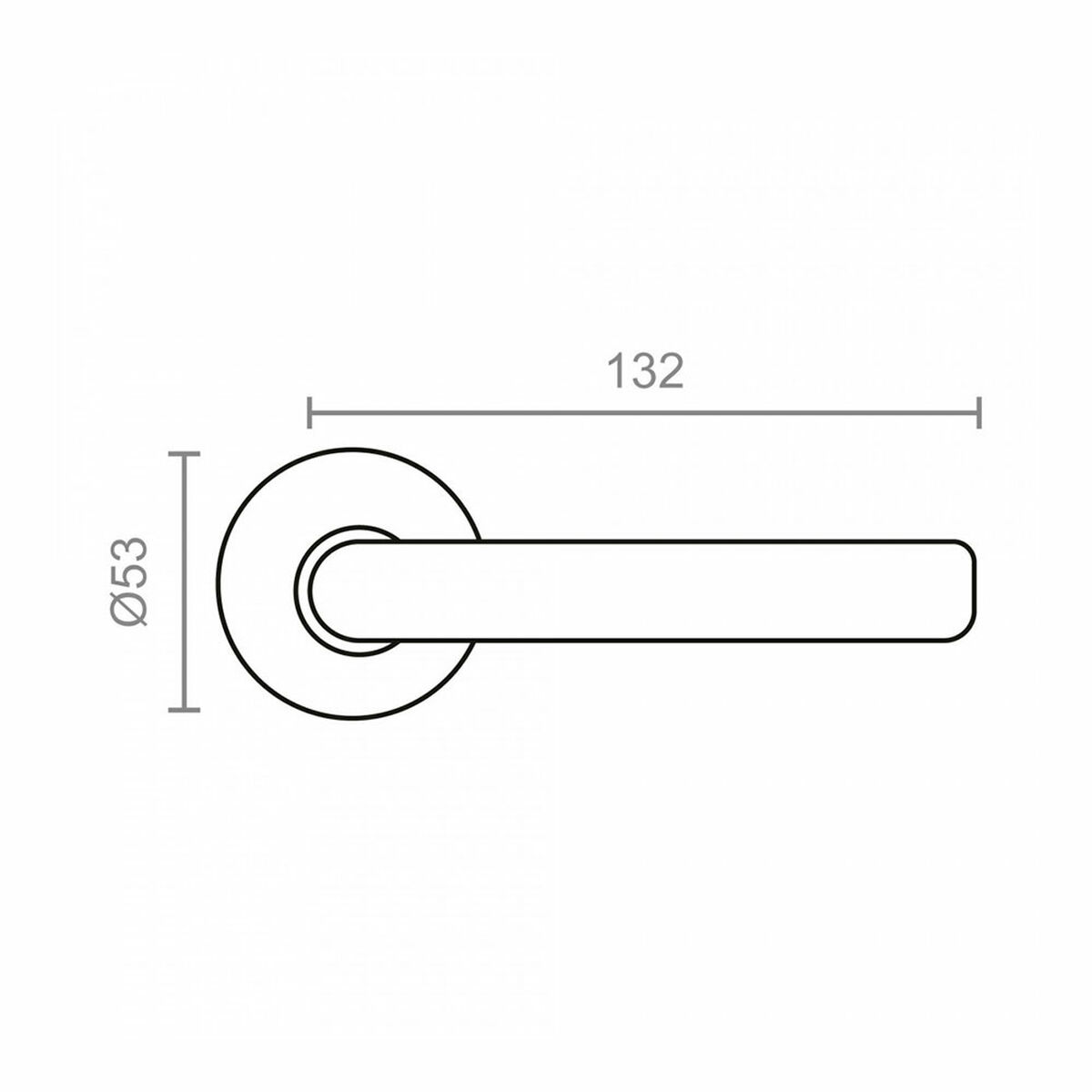 Manilla con roseta EDM 85441 575 Acero Inoxidable Ø 53 mm