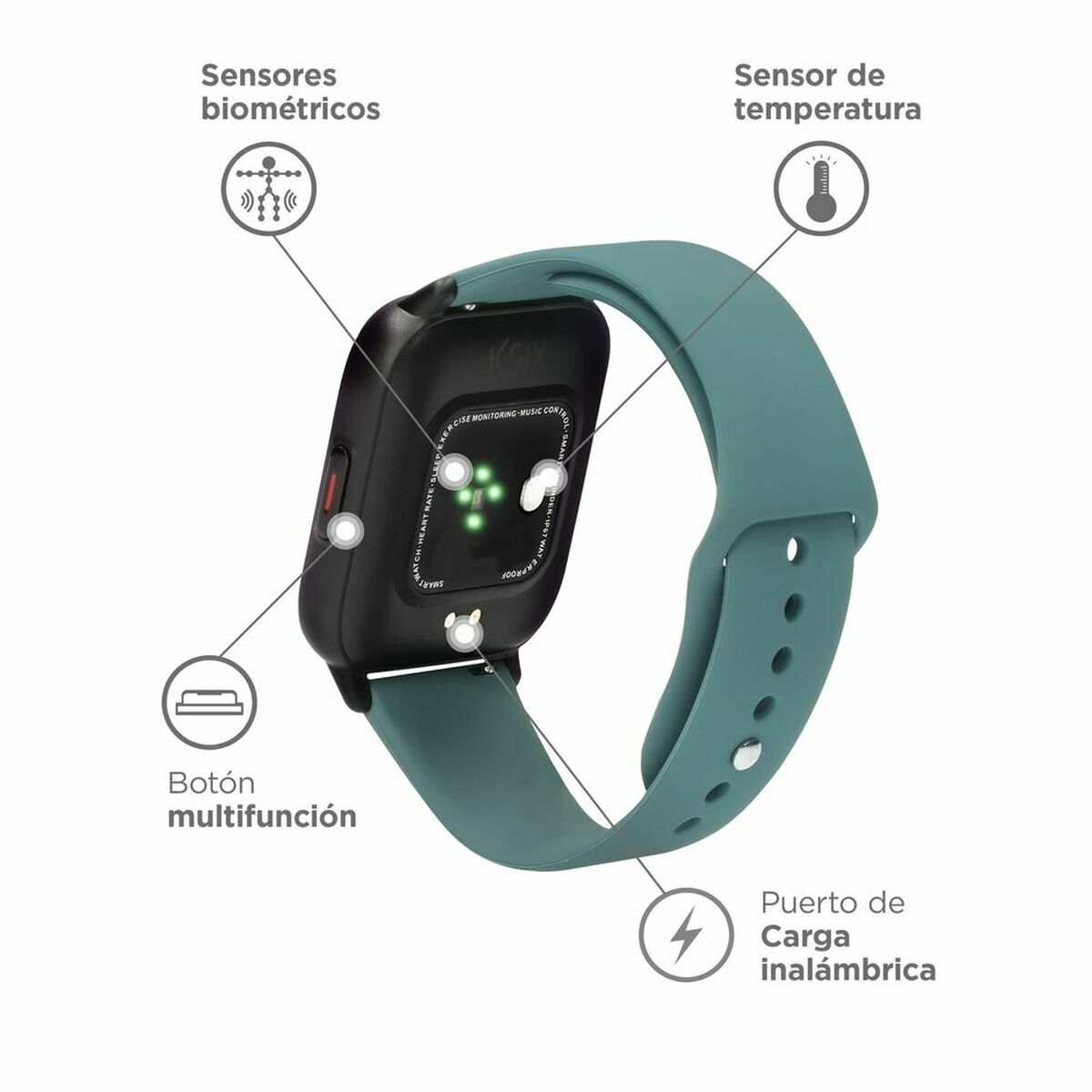 Smartwatch KSIX BXSW11N 1,7" 180 mAh Negro (Reacondicionado A)