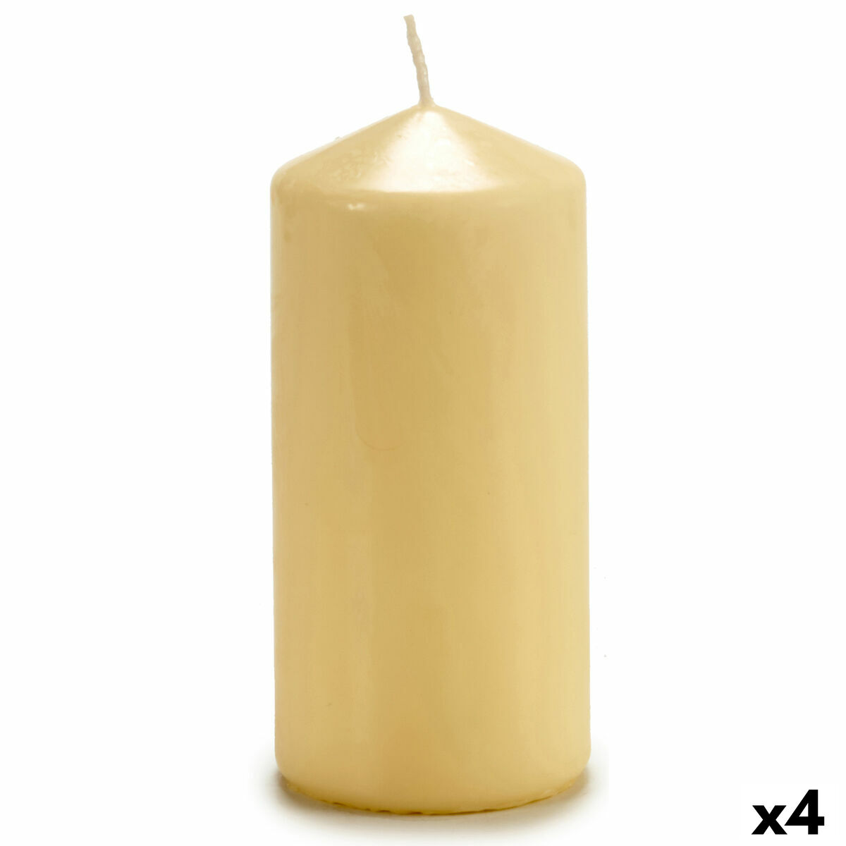 Vela Acorde Crema 15,5 cm 7 x 14,7 x 7 cm (4 Unidades)
