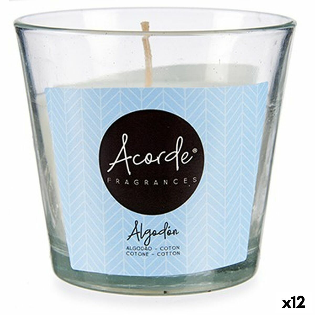 Vela Perfumada Acorde Algodón 120 g (12 Unidades)